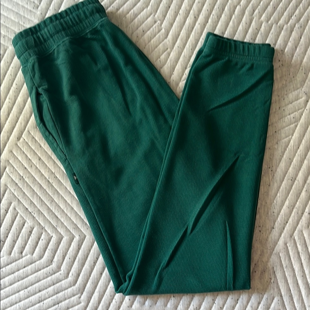 TNA Green Waffle Knit Joggers